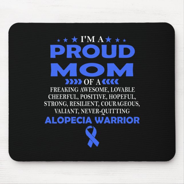 Mousepad Orgulhosa Mãe Do Guerreiro Alopecia T (Frente)