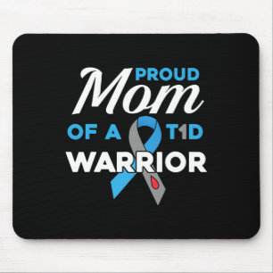 Mousepad Orgulhosa Mãe Do Guerreiro Da Diabetes, Sensibiliz