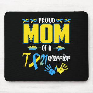 Mousepad Orgulhosa Mãe do Guerreiro T21 Conscientização do