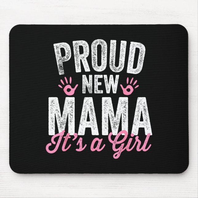 Mousepad Orgulhosa Nova Mamãe É Uma Menina Mãe Prestes a Se (Frente)