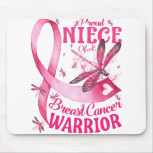 Mousepad Orgulhosa sobrinha de um guerreiro de Cancer
