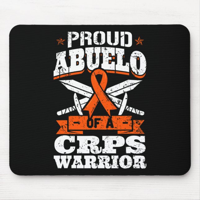 Mousepad Orgulhoso Abuelo De Um Guerreiro Do CRPS RSD: Ribb (Frente)