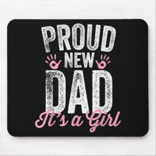 Mousepad Orgulhoso Novo Pai É Uma Menina Presentes Para Fut