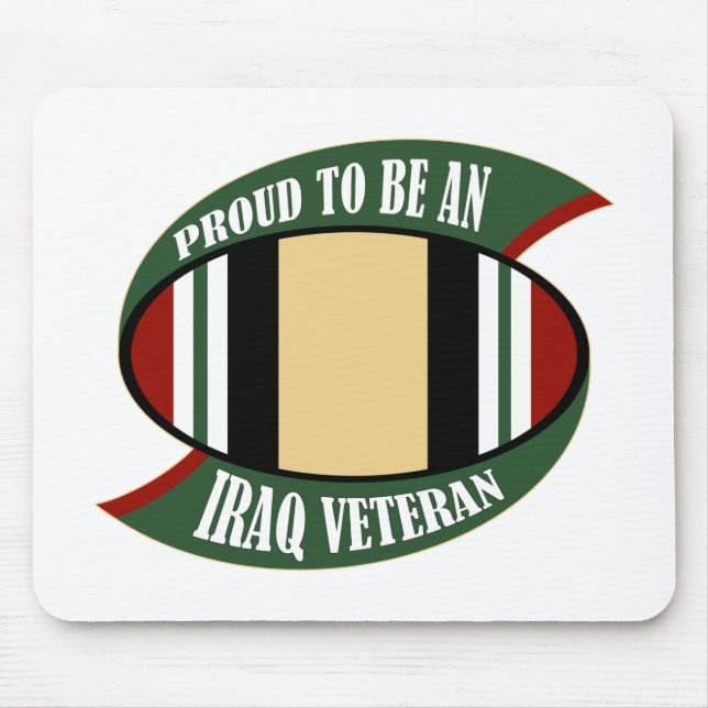 Mousepad Orgulhoso ser um veterano de Iraque (Frente)