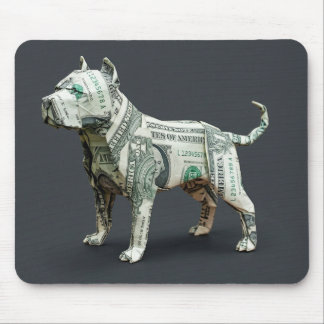 Mousepad Origami Pit Bull de Dinheiro