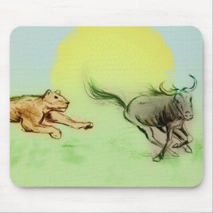 Mousepad original da arte do vintage - perseguiç