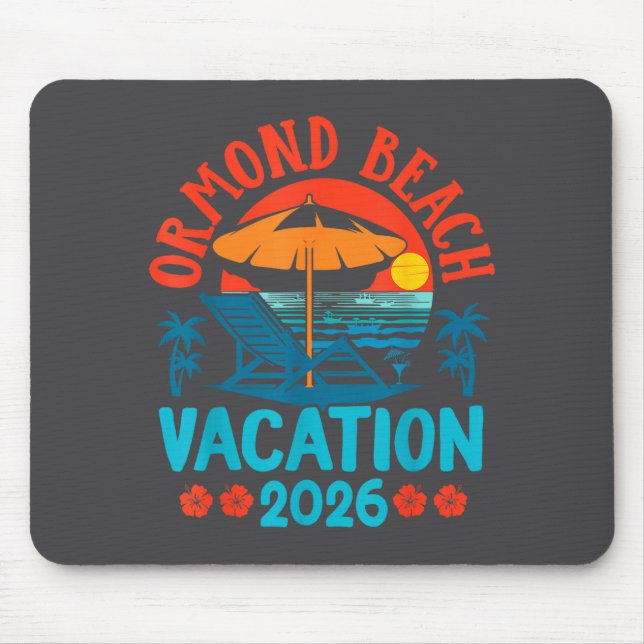 Mousepad Ormond Beach Florida 2026 Family Vacation Beach Su (Frente)
