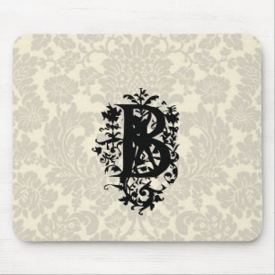 Mousepad ornamentado B Monograma Barroco