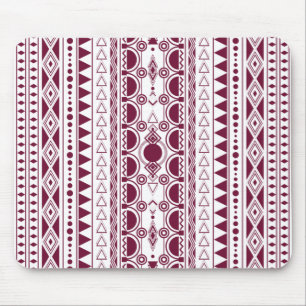 Mousepad Ornamento Boêmio 30122020 Vermelho escuro