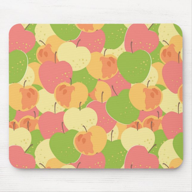 Mousepad Ornamento Com Maçãs (Frente)
