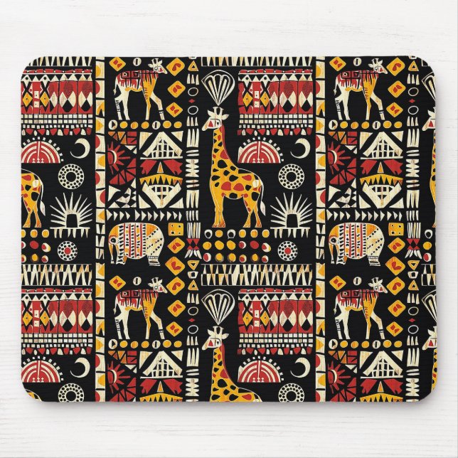 Mousepad Ornamento tradicional étnico africano, patenteamen (Frente)