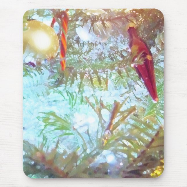 Mousepad Ornamentos de Férias à Luz (Frente)