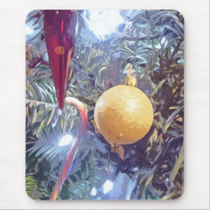 Mousepad Ornamentos de férias de inverno