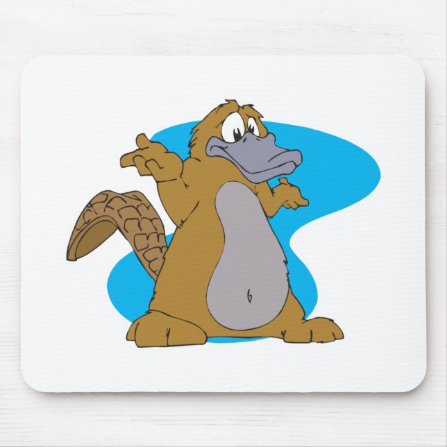 Mousepad ornitorrinco de desenho animado bobo (Frente)