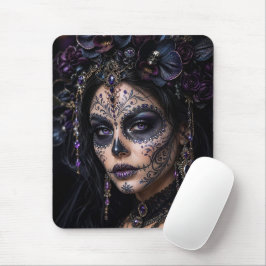 Mousepad Orquídea Âmbar Calavera – Caveira de Açúcar Gótica