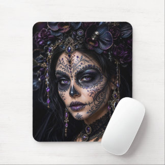 Mousepad Orquídea Âmbar Calavera – Caveira de Açúcar Gótica