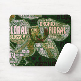 Mousepad Orquídea Floral Floral Florsom Verde Nuvem