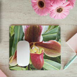 Mousepad Orquídea vermelha do Slipper Floral