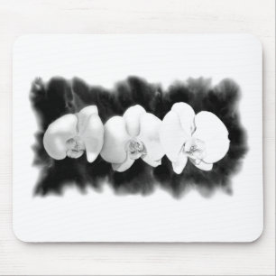 Mousepad Orquídeas brancas e pretas