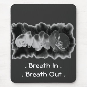 Mousepad Orquídeas brancas e pretas, apenas respira