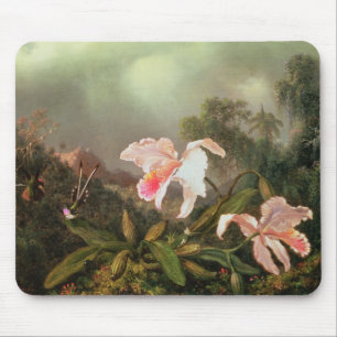 Mousepad Orquídeas da selva e colibris, 1872