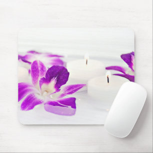 Mousepad Orquídeas e Velas Rosa