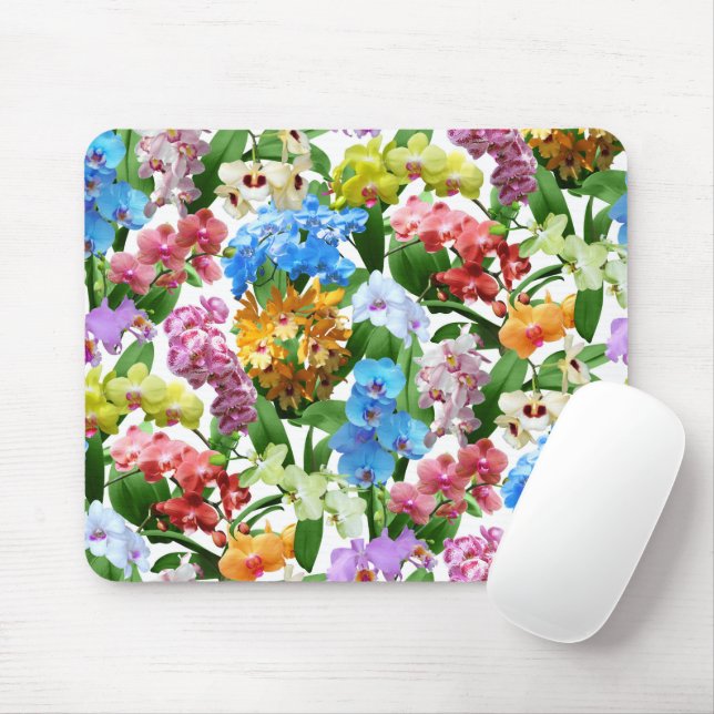 Mousepad Orquídeas Florais Tropicais (Com mouse)