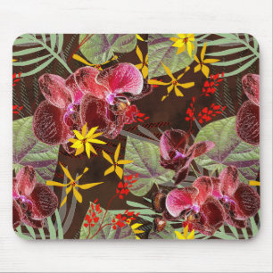 Mousepad Orquídeas vermelhas.