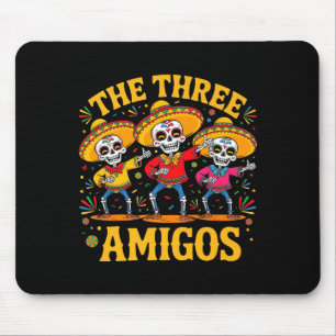 Mousepad Os 3 três amigos três amigos esqueleto cinco de