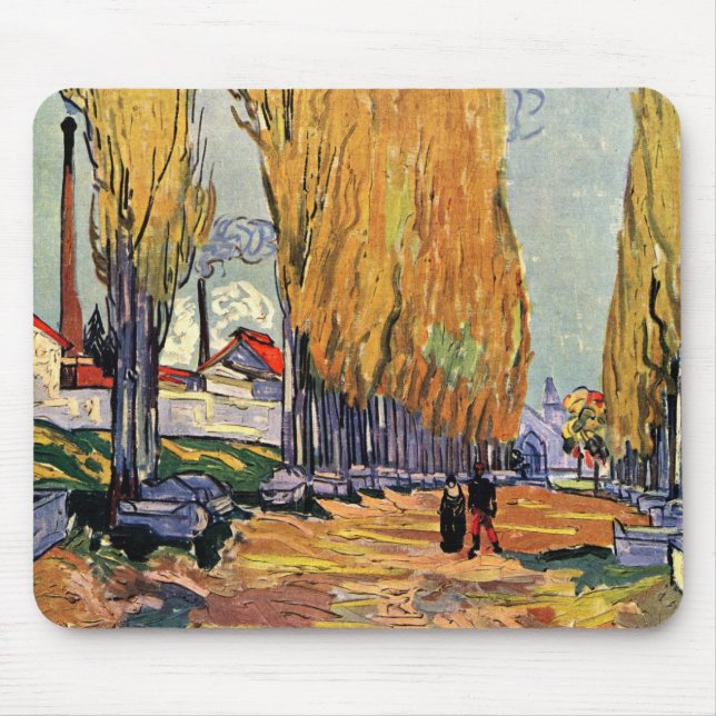 Mousepad Os Alyscamps por Vincent van Gogh (Frente)
