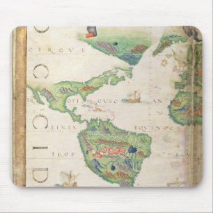 Mousepad Os Americas, detalhe do atlas de mundo, 1565