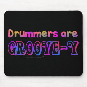 Mousepad Os bateristas são percussão psicadélico de Groo