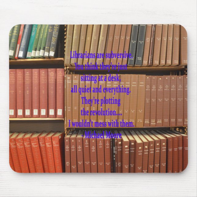 Mousepad Os bibliotecários são subversivos (Frente)