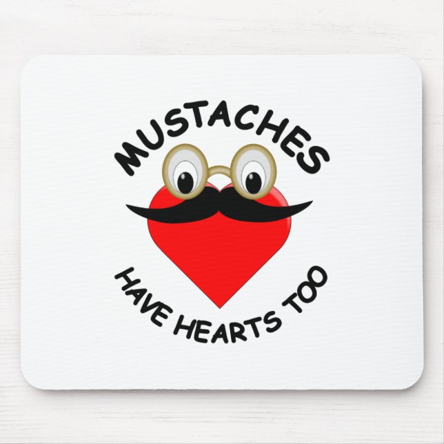 Mousepad Os bigodes também têm coração (Frente)