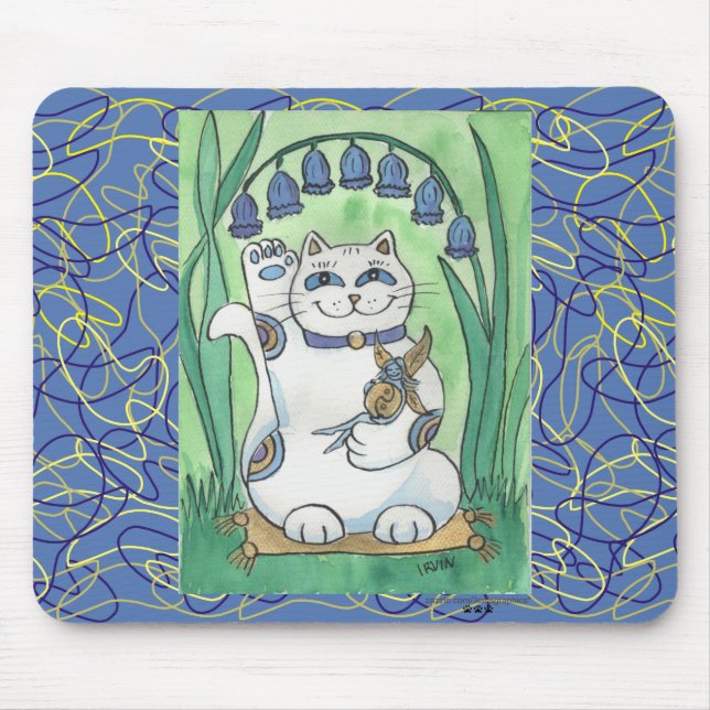 Mousepad Os Bluebells Estão Tocando Um Pad De Mouse Com Boa (Frente)