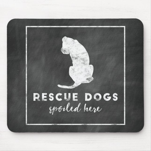 Mousepad Os cães do salvamento estragaram aqui o quadro do (Frente)