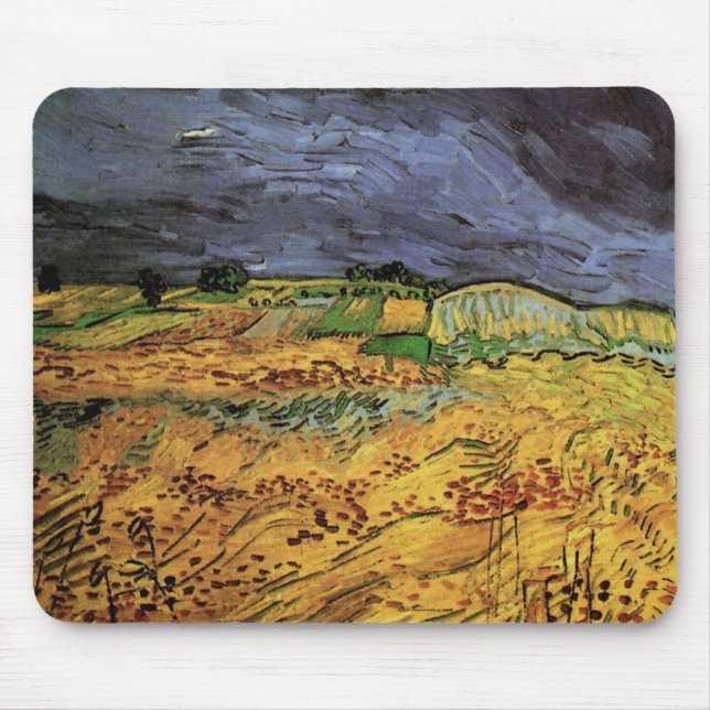 Mousepad Os Campos por Vincent van Gogh (Frente)