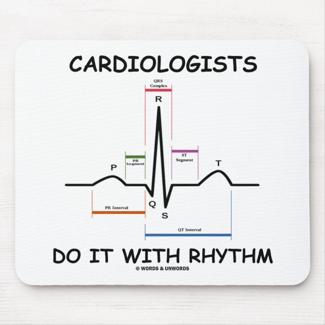 Mousepad Os cardiologistas fazem-no com ritmo (ECG/EKG) (Frente)