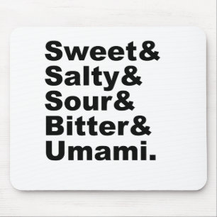 Mousepad Os Cinco Gosto Doce Salty Sour Bitter & Umami