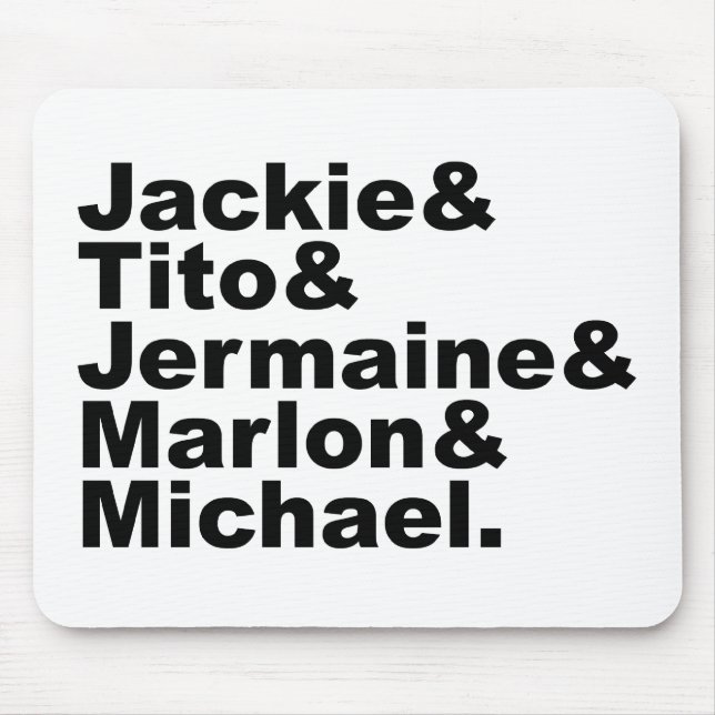 Mousepad Os Cinco Irmãos Cantantes De Gary, Indiana (Frente)