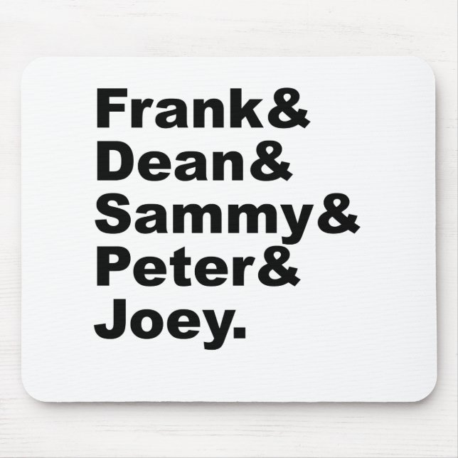 Mousepad Os Cinco Ratos | Frank Dean Sammy Joey & Peter (Frente)