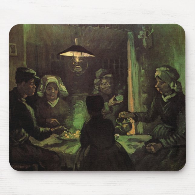 Mousepad Os Comedores de Batata por Vincent van Gogh (Frente)