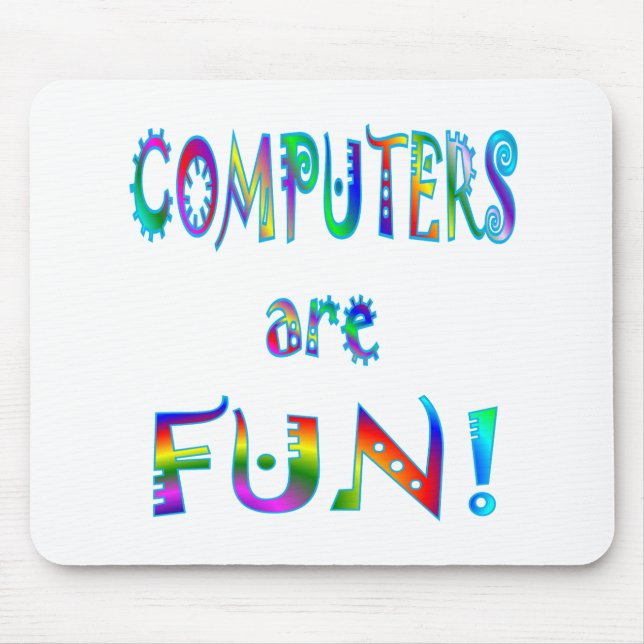 Mousepad Os computadores são divertimento (Frente)