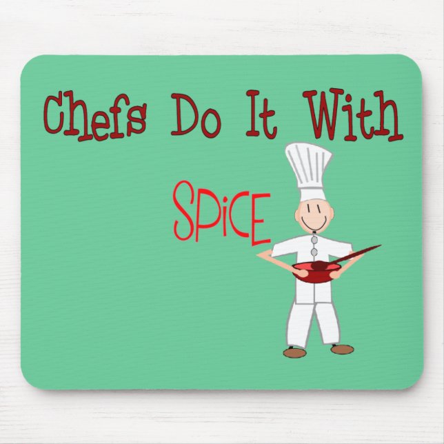 Mousepad Os cozinheiros chefe fazem-no com especiaria (Frente)
