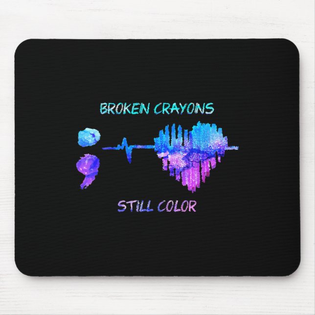 Mousepad Os Crayons Quebrados Ainda São Suicídio De Frequên (Frente)