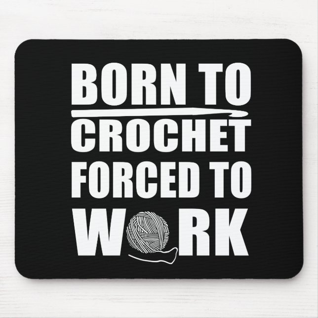 Mousepad os crochos engraçados citam presente de crochê (Frente)