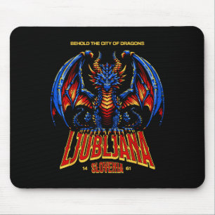 Mousepad Os De Liubliana Eslovênia Contemplem Dragões Da Ci