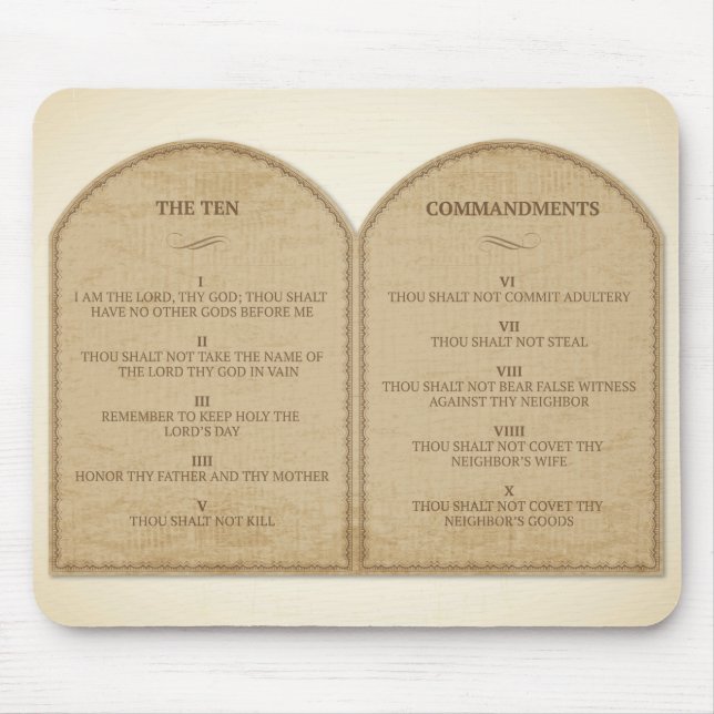 Mousepad Os Dez Mandamentos (Frente)