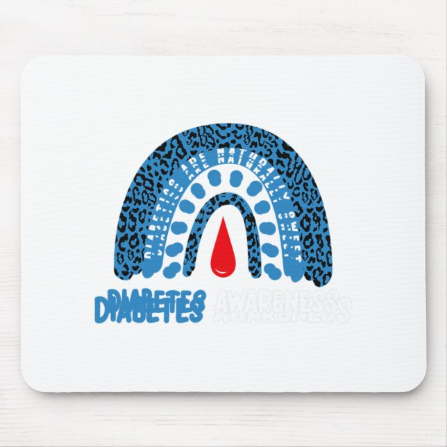 Mousepad Os diabéticos são naturalmente doces - consciência (Frente)