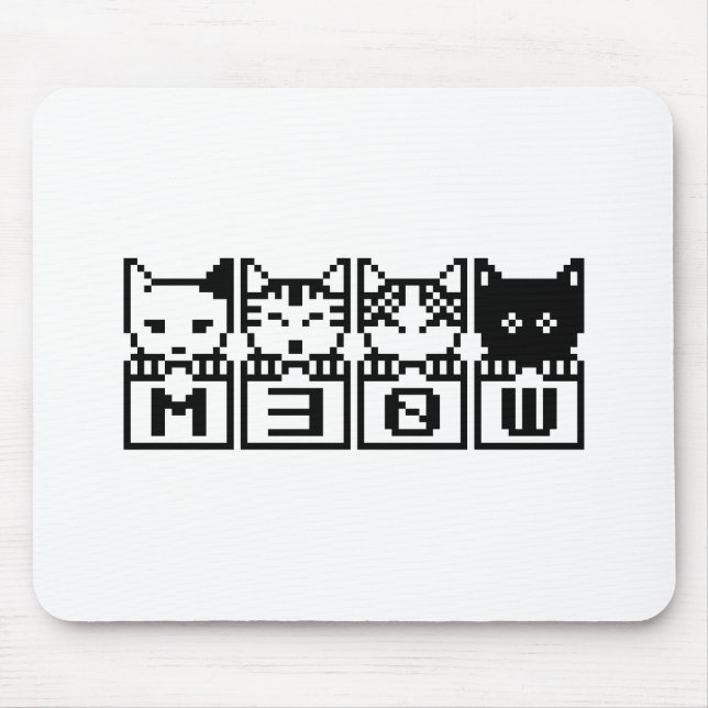 MOUSEPAD OS GATOS DE 8 BITS M30W (Frente)